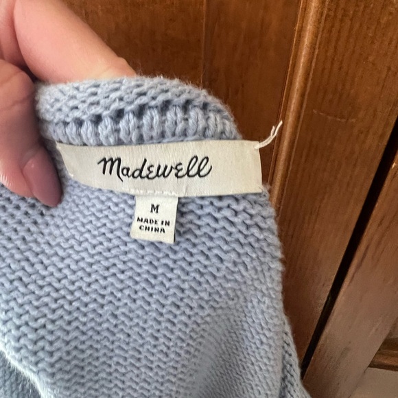 Madewell Soft Blue Crew Neck Sweater - Picture 2 of 8